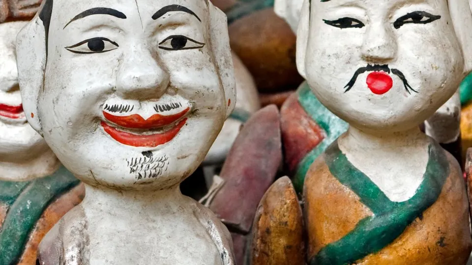 Marionette di legno vietnamite